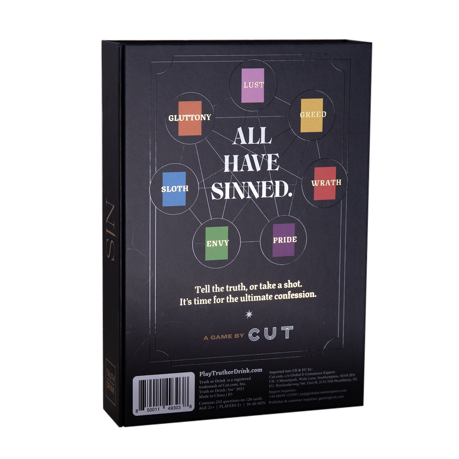 Truth or Drink: Sin | Guilty Pleasures Card Game by Cut