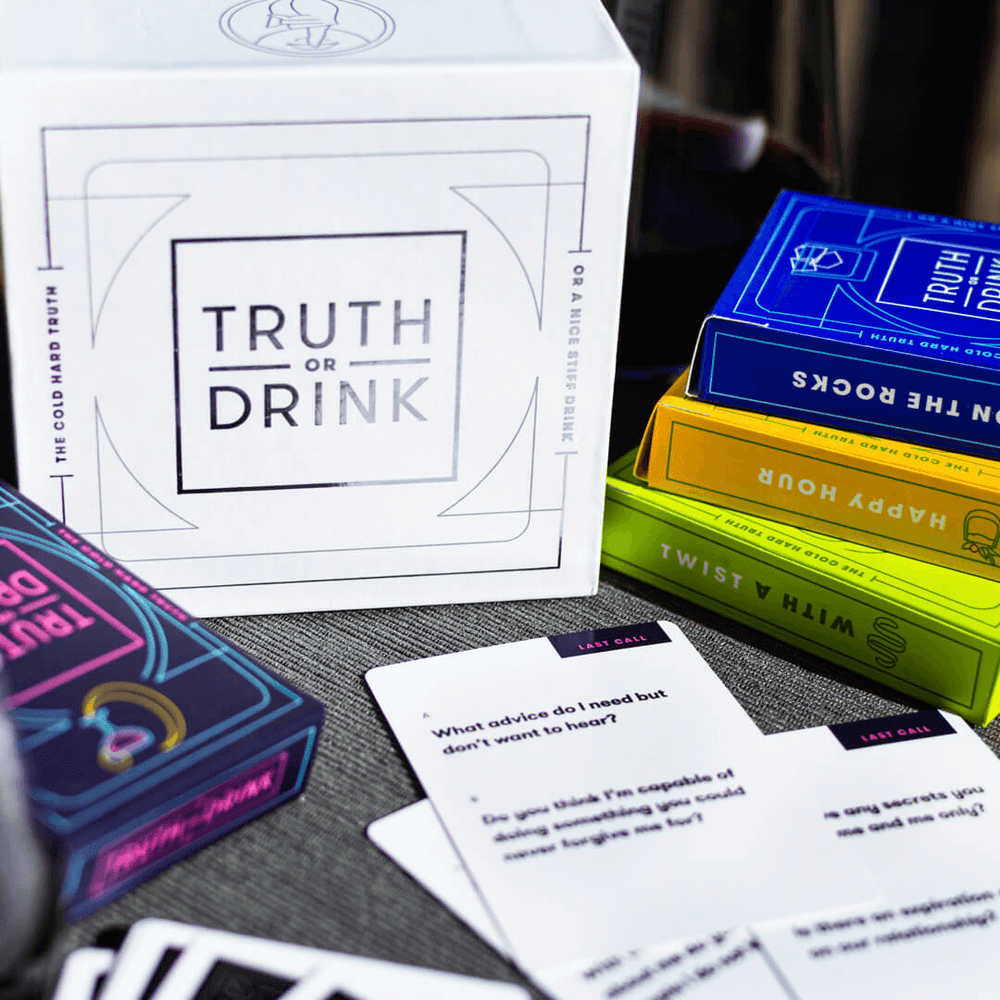 
                  
                    Truth or Drink: Original Edition Game | Travel Box, 5 Decks Included
                  
                