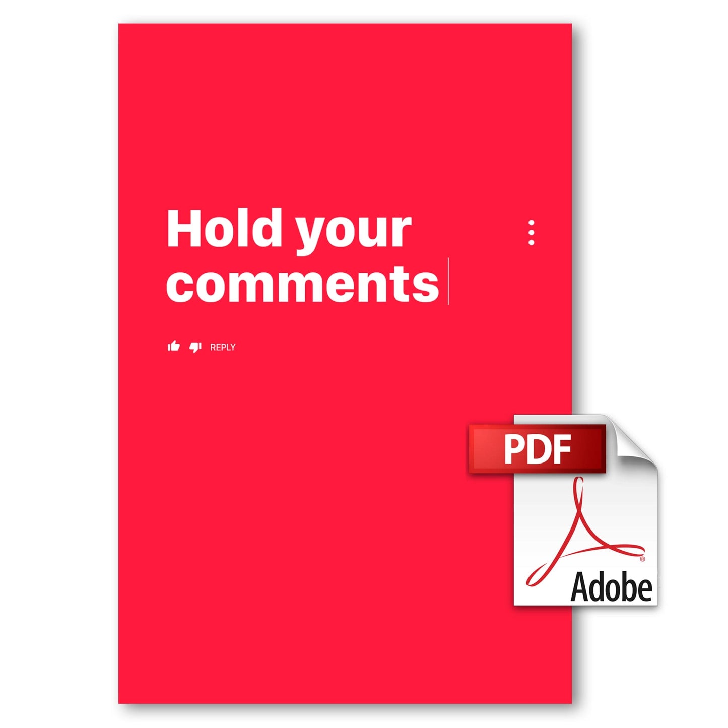
                  
                    Hold Your Comments Book - Cut.com
                  
                